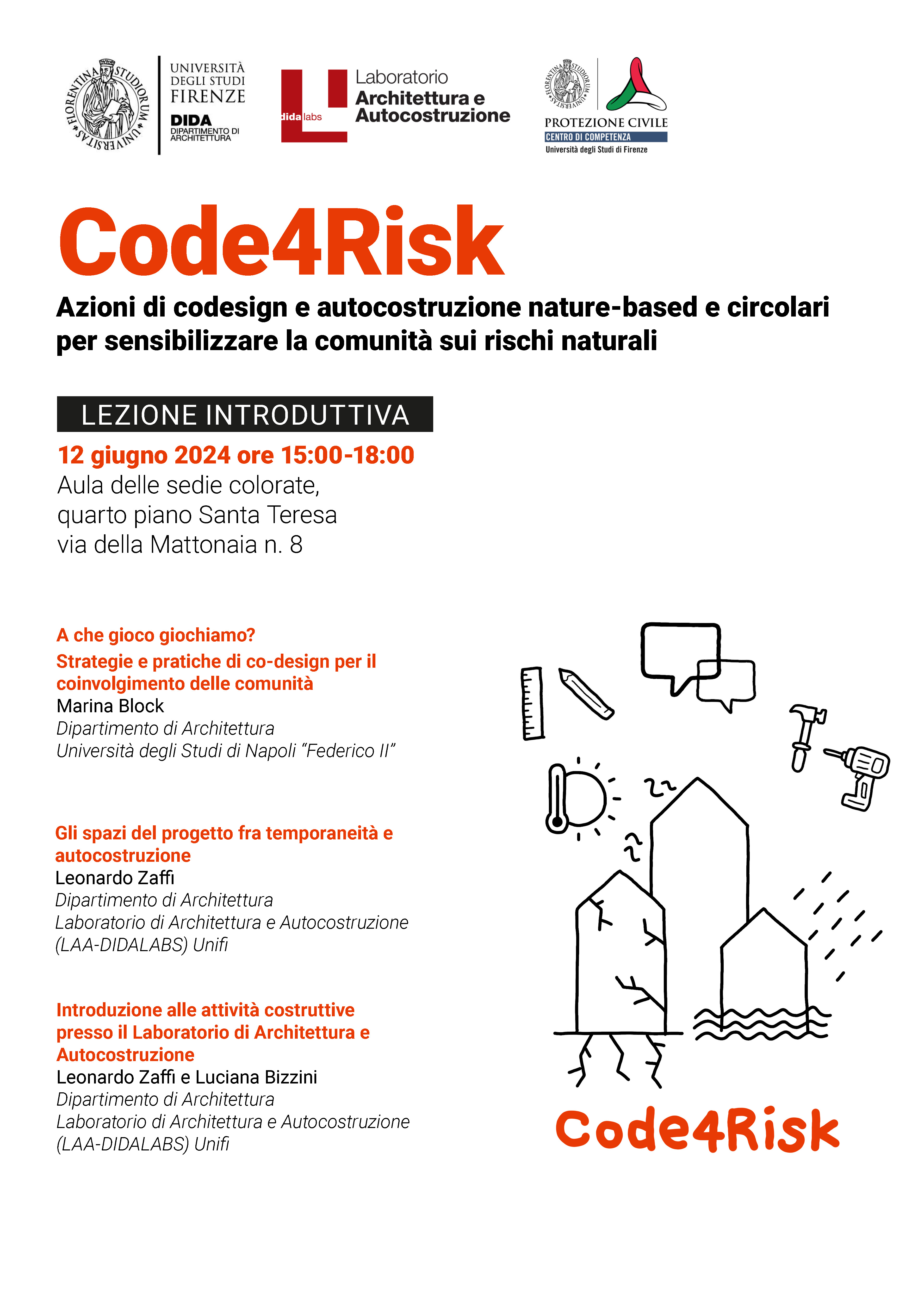 Azioni di codesign e autocostruzione nature-based e circolari per sensibilizzare la comunità sui rischi naturali