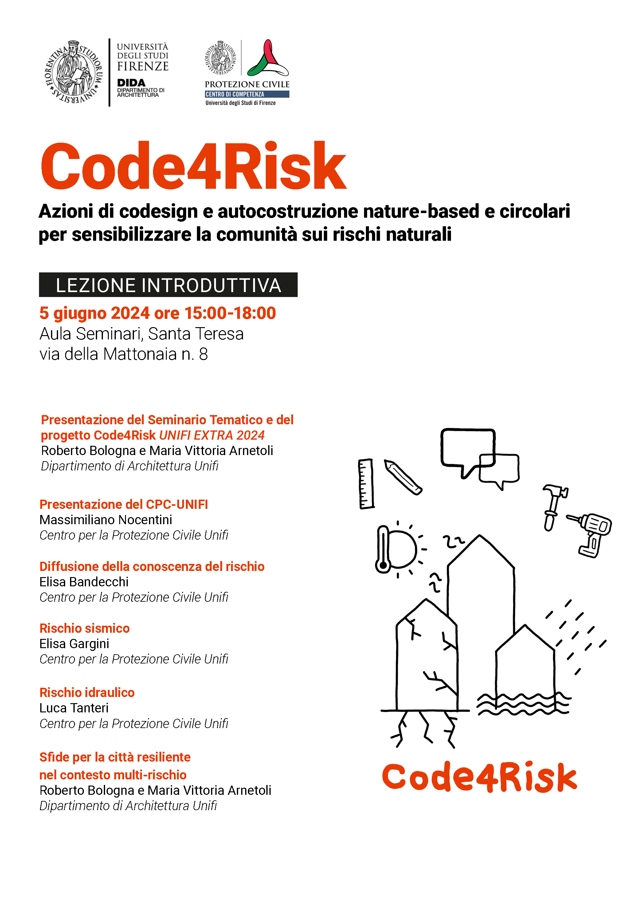 Azioni di codesign e autocostruzione nature-based e circolari per sensibilizzare la comunità sui rischi naturali